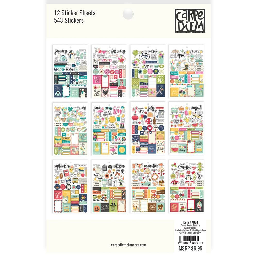 Seasons Sticker Tablet (543 stickers) - Carpe Diem - Afbeelding 5