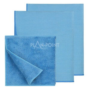 Microvezel 3-delige raamset blauw